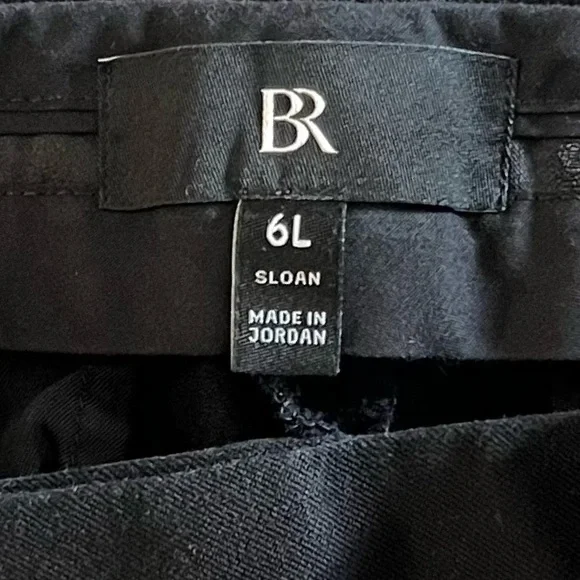 Banana Republic Women’s black Sloan pants Dress pants Straight leg pants Size 6L - Picture 6 of 7